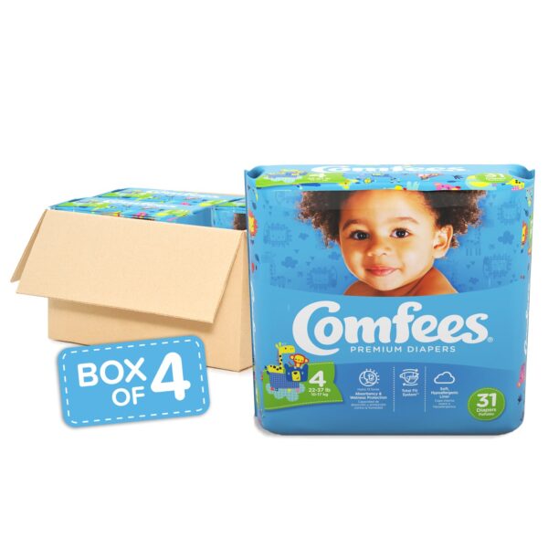 Comfees Premium Baby Diapers - Size 4 - Sebcare