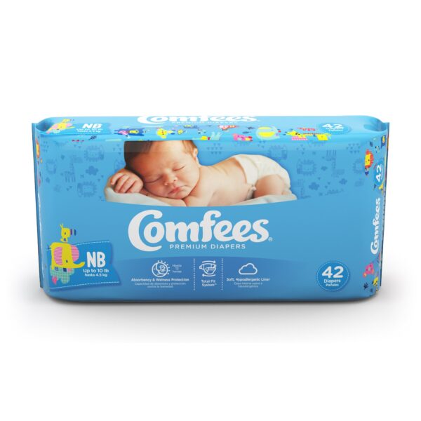 Comfees Premium Baby Diapers Size NB - 42 Ns