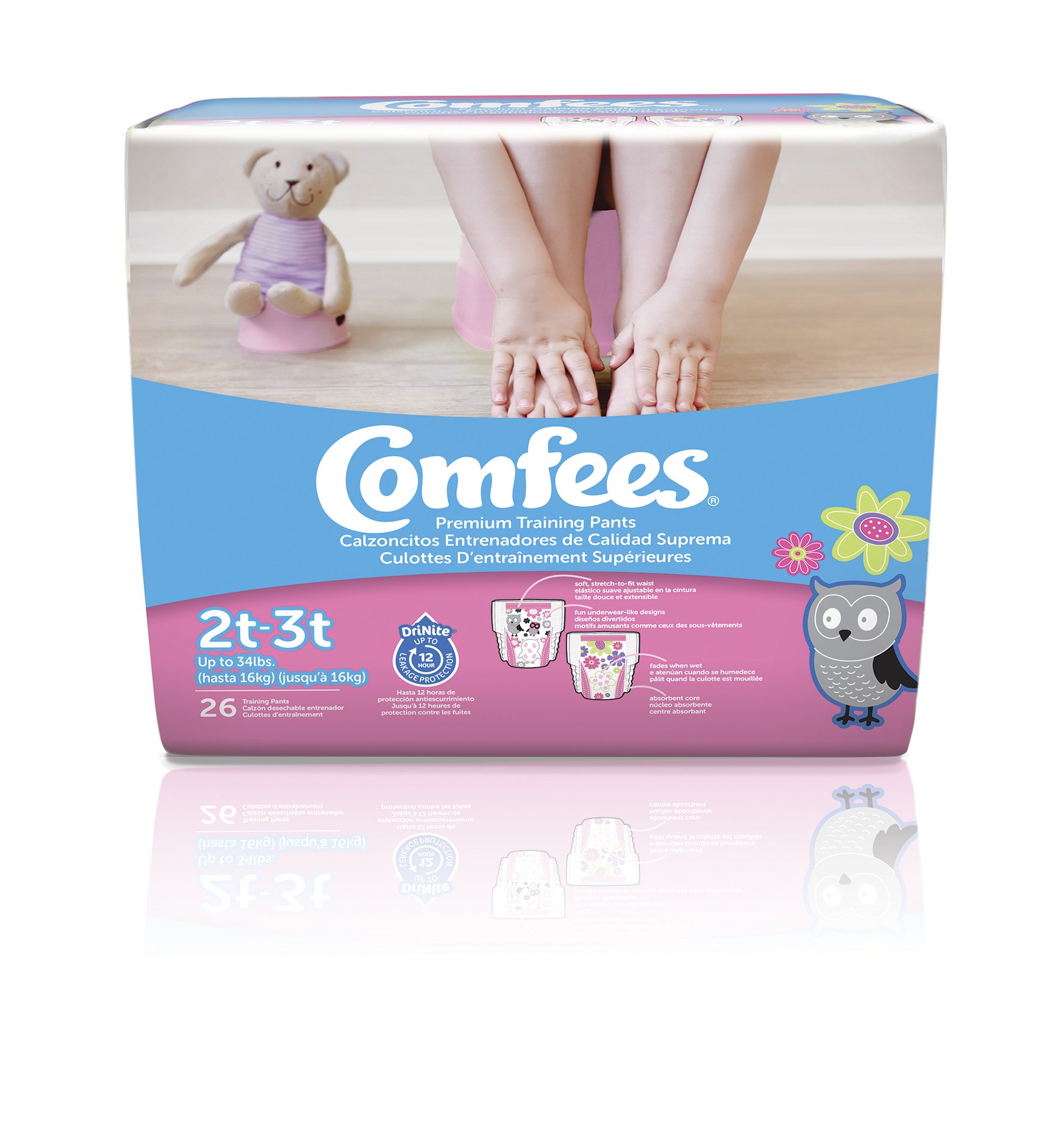 Buy Potty Training Diapers Girls Online, Comfees Training Pants - Size 2T- 3T-Girls