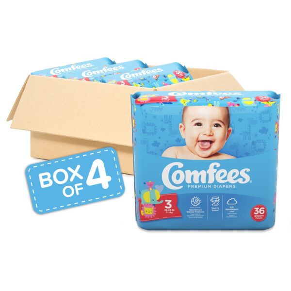 Comfees Premium Baby Diapers - Size 3 - Sebcare
