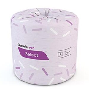 Cascades PRO Select Standard Bath Tissue, 2 ply, 500 Sheets, White, 48/Case
