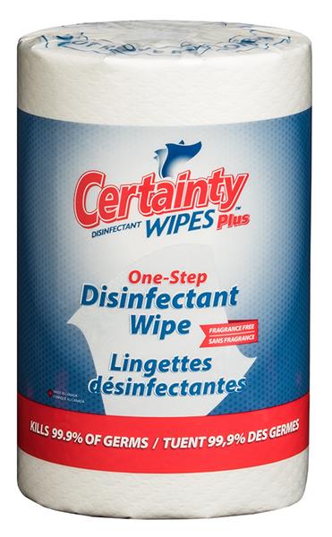Certainty Disinfectant Wipes, 400 Wipes/Roll, 2 Rolls/Box