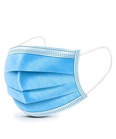 BG/50 SHIELD SURGICAL MASK WITH LACES, 3 PROTECTIVE LAYERS ASTM LEVEL 2, EARLOOP (NON-RETURNABLE)