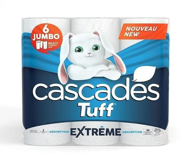 Cascades Tuff Extreme Paper Towels - 6 Jumbo Rolls